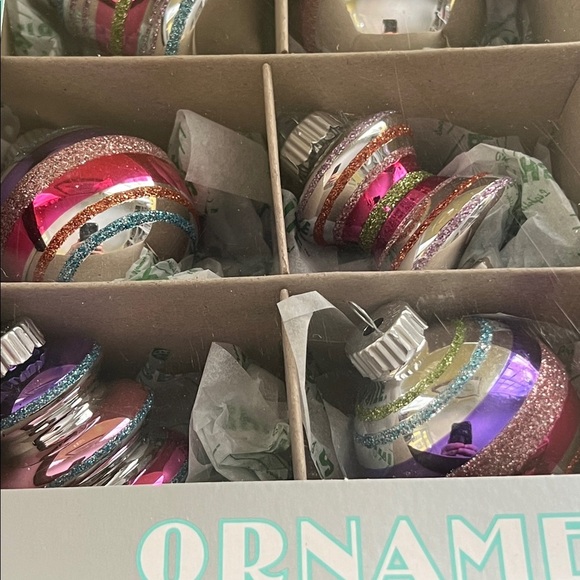 NIB Set of 36 3 boxes of 12 , Radko Shiny Brite Pastel   Ornaments NEW  pink #1 - Picture 3 of 5